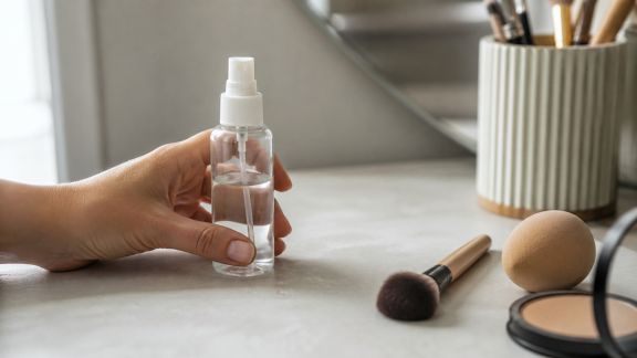 Analyse après 10 jours d’utilisation d’un spray fixateur de maquillage clean